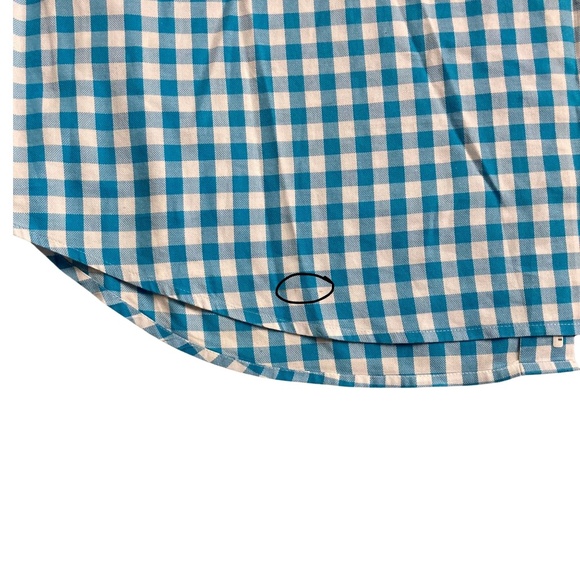 Peter Millar Shirt Mens XL Blue Check Plaid Long Sleeve Button Up - Picture 4 of 7